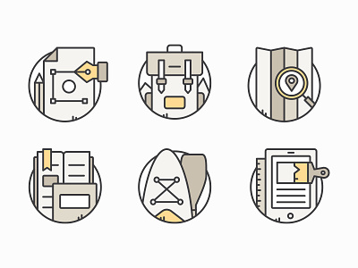 Personal Website Icons about design hobbies icon illustration profile ui uidesign vector vectorart website