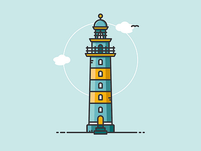 Lighthouse icon illustration lighthouse vector vectorart