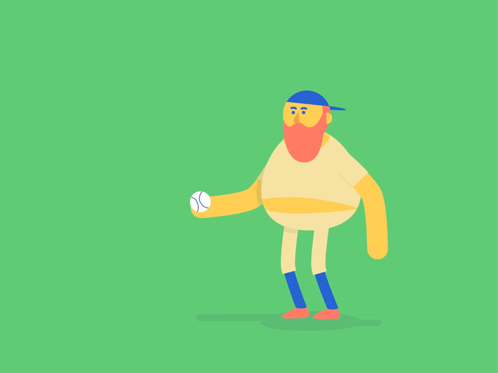 Baseball animation 2d animation after effects baseball character animation character design illustration sports