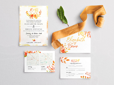 The Stevens' Wedding Invitation invitation invitation card layout design photoshop print design typography