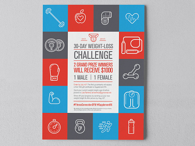 Fitness Connection 30 Day Challenge design icon iconography illustrator layout photoshop poster poster design print design social socialmedia typography