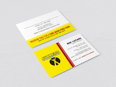 Fitness Connection Business Cards branding business card business card design design layout layout design photoshop typography