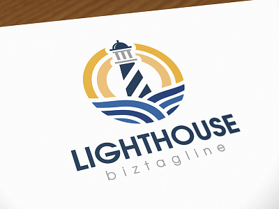 Lighthouse Logo beach branding identity insurance lighthouse logo logotype marketing multimedia ocean real estate sea secure
