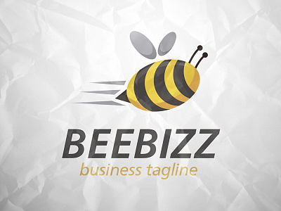 Bee Logo bee creative fly hive honey marketing media multimedia social speed studio travel