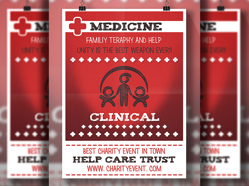 Medical Flyer doctor global world unity safe charity red cross family care blood drive blood donation medical clinic medicine health
