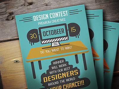 Design Contest Flyer computer creative poster creativity designer developer flyer template geek logo mac pc table web design