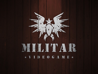 Military Eagle Logo design studio diamond eagle fire flame freedom grunge knuckle skull star media video games wings