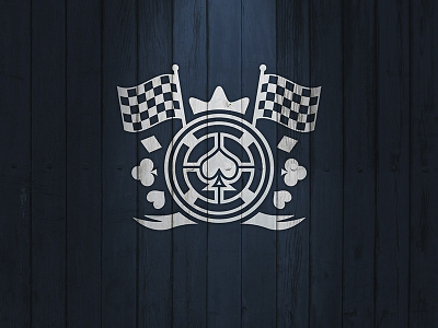 Poker Flag Logo ace bet gamble logo template party poker race flag royal crest texas holdem tournament win winner