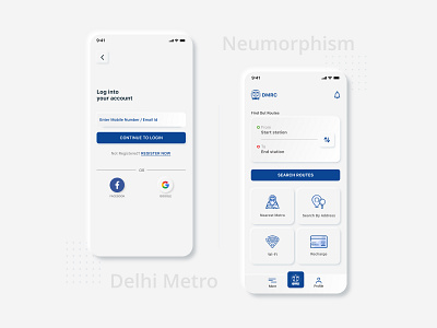 Delhi Metro - Neumorphic concept