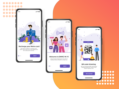Delhi Metro Onboarding screen