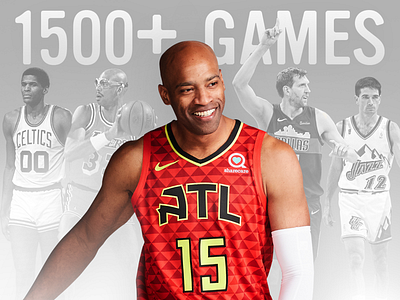 Vince Carter 1500th game basketball hawks photoshop social media