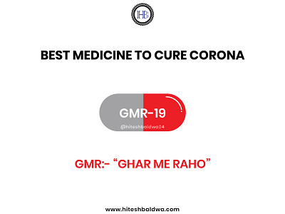 BEST MEDICINE TO CURE CORONA "GMR-19" concept corona coronavirus covid19 stayhome staysafe typography
