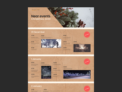 Landing for "Shape Hall", a concert hall 2020 christmas concert design e shop events happy new year landing tickets ui ux web