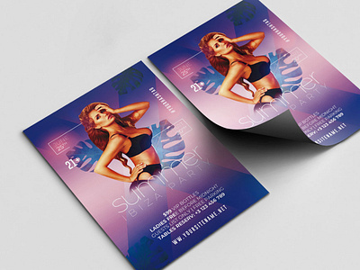 Summer Ibiza PartyA4 Flyer PSD Template