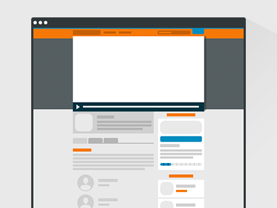 Webisodes Site Graphic browser flat longshadow mockup ui website wireframe