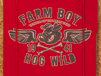 Hog Wild Tee apparel bones farm boy pig print twine wings