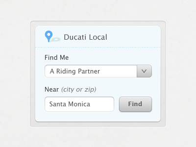 Find Local Search Widget button dotted drop down field local pin search widget