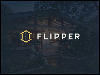 Flippin' Houses arrow branding flipping house logo real estate