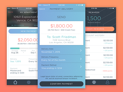 Bill Pay Concept app bill pay bills gradients icons ios mobile