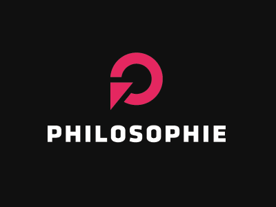 Philosophie Rebranding black identity klavika logo p philosophie pink