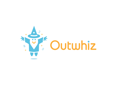 Whiz education logo magic mascot math number wizard