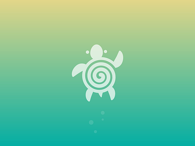 Turtle animal bubble icon logo sea spiral turtle
