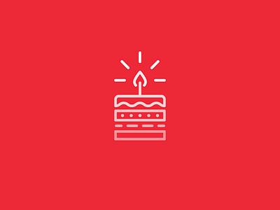 Cake birthday cake candle fire icon light logo outline party pie simple sweet