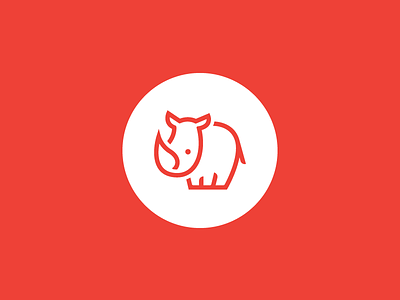 Rhino logo africa aid animal baby fund help horn icon logo outline rhino support