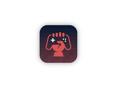 App icon app controller game gamepad hand icon joystick logo play power social trophy