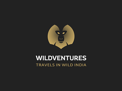 Wildventures animal india jungle logo macaque monkey negative photography smart travel venture wild