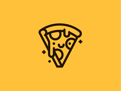 Spirit animal animal cheese crust happy outline pizza salami slice smile spirit star sticker