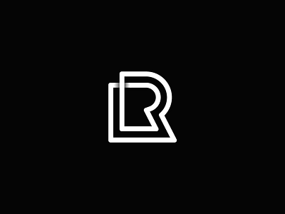 Double R alphabet double icon letter line logo mark r simple symbol wire