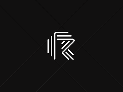 R alphabet icon letter line logo mark r stripe symbol type typography