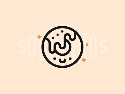Donut donut doughnut food icon illustration outline roll smile soulmate soulmatos star sweet