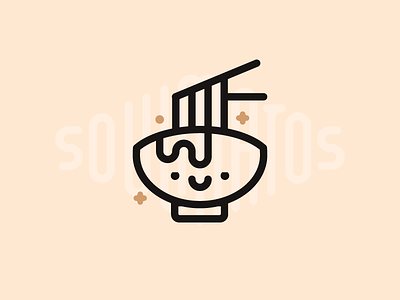 Ramen chopstick food icon illustration noodle ramen slurp smile soulmate soulmatos soup star