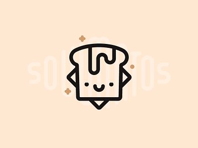 Sandwich bread cheese food icon illustration outline sandwich sauce smile soulmate soulmatos star