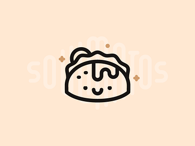 Taco food icon illustration outline sauce shell smile soulmate soulmatos star taco