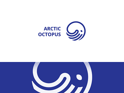 Arctic octopus arctic circle icon line logo minimal octopus sea simple squid swim thick