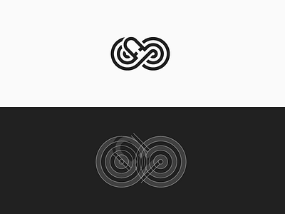 Infinity octopus animal deliver grid guideline icon infinity line logo octopus squid tentacle wheel