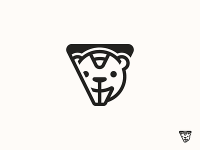 Beaver animal beaver head icon line logo negative smart smile symbol teeth triangle