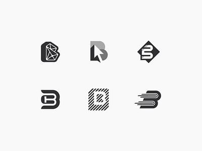 B arrow b character icon interact letter logo negative square swipe type