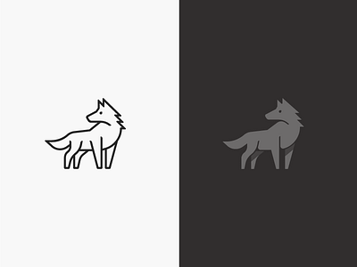 Wolf animal gray icon logo mark outline symbol wild wolf