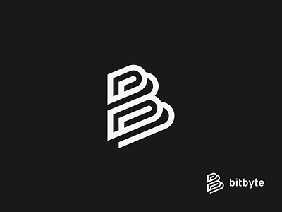 bitbyte b bit branding byte double identity letter logo minimal monogram symbol type