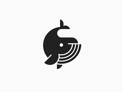 Whale animal black circle design fish icon logo symbol whale