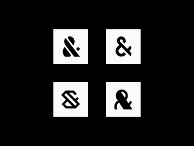 Ampersand ampersand icon line logo mark symbol typography