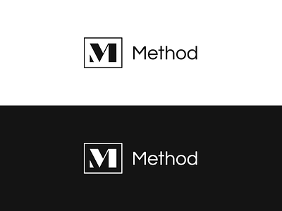 Method icon letter logo m marketing method symbol typography
