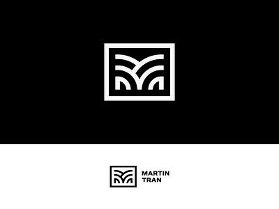 M design icon letter line logo m mark symbol thick typography vector wave