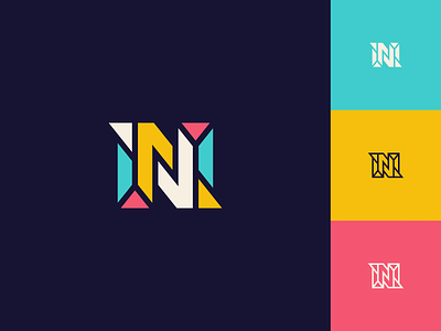 N color design icon letter line logo mark n sharp switch symbol transfer