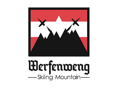 Werfenweng - DAY 8 (Daily Logo Challenge) branding daily dailylogochallenge dailylogodesign logo logo design logodesign mountain skiing vector