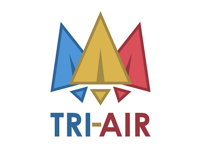 Tri-Air - DAY 26 (Daily Logo Challenge) branding daily dailylogo dailylogochallenge dailylogodesign design logo logo design logodesign paper airplane paper plane vector